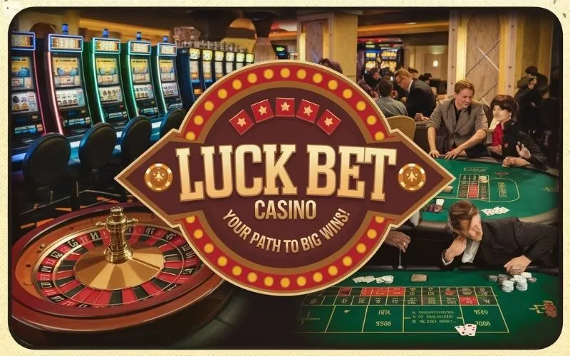 on image text 'LUCK BET CASINO YOUR PATH TO BIG WINS!