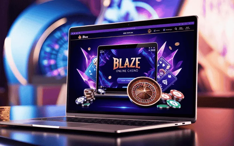 on image text 'BLAZE ONLINE CASINO'