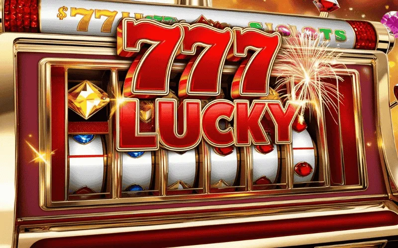 on image text '777 LUCKY SLOTS'